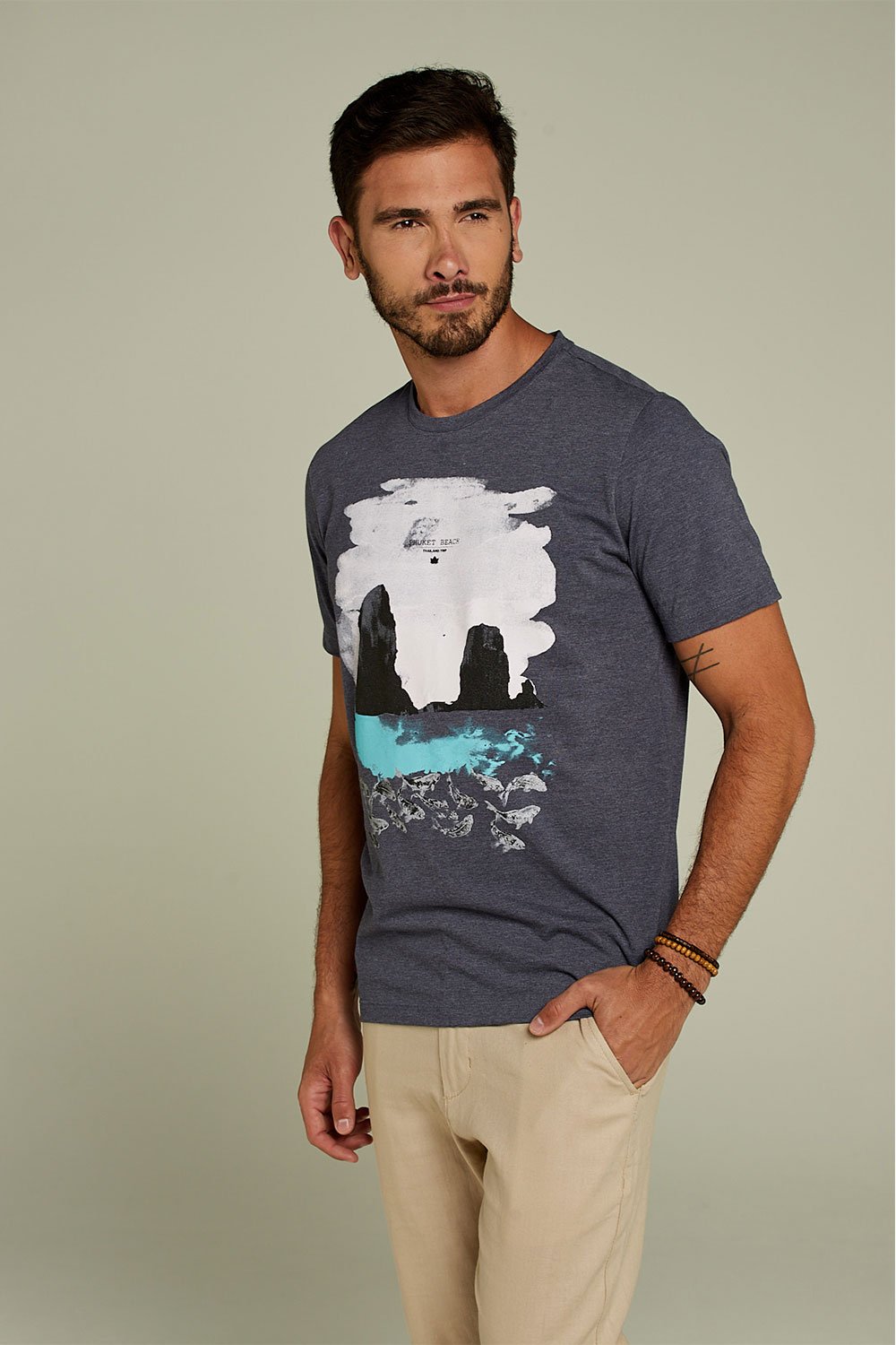 camiseta masculina estampa praias da tailandia marinho se0301188 az0001 2