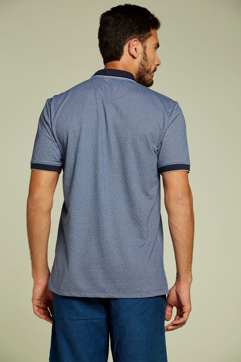 polo masculina navy piquet maquinetado com retilinea em favo peitilho interno com cadarco seeder se0101595 az0078 5