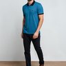 polo masculina regular fit malha maquinetada azul medio se0101645 di0312 3