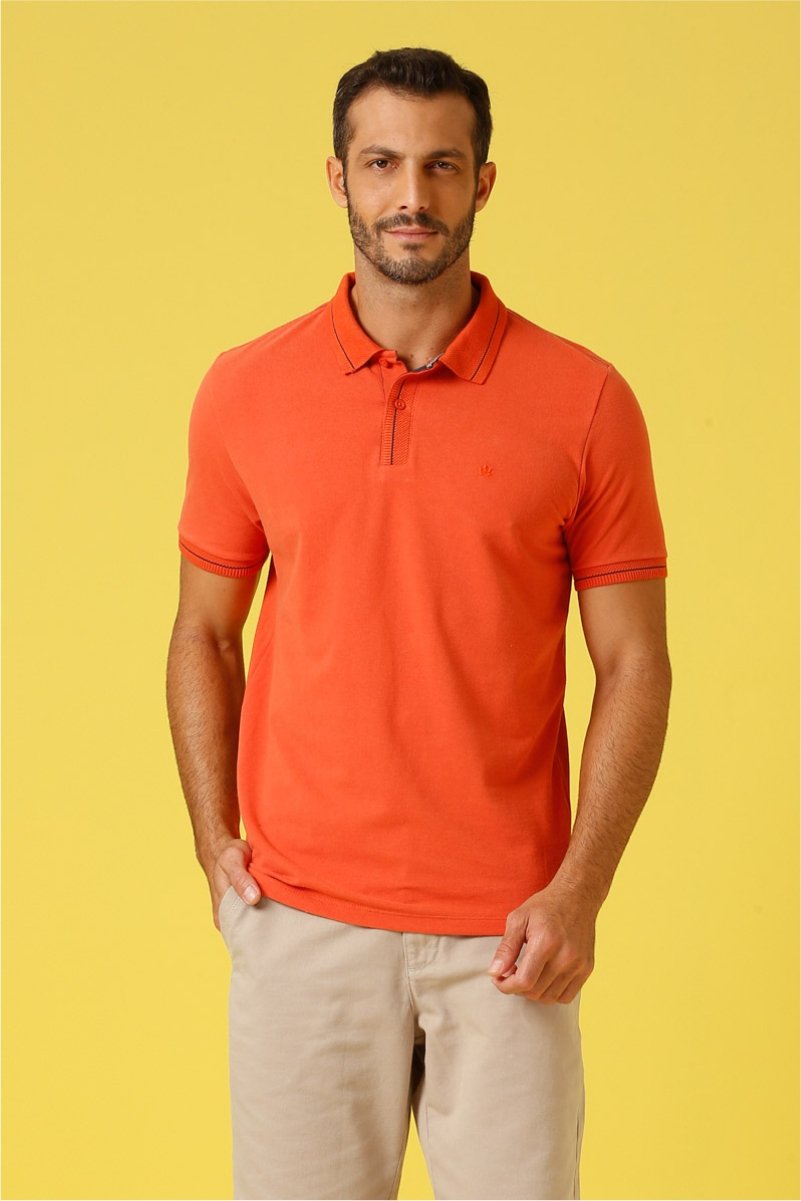 Lateral Abertura Size Plus Masculina Polo Camisa R Polo BareStyle WINDY ミニPC Em Stretch Piquet ミニPC