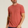 Camiseta Masculina Malha Mescla Básica Regular Fit Seeder Marrom