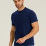 Camiseta Masculina Meia Malha Básica Slim Fit Seeder Marinho